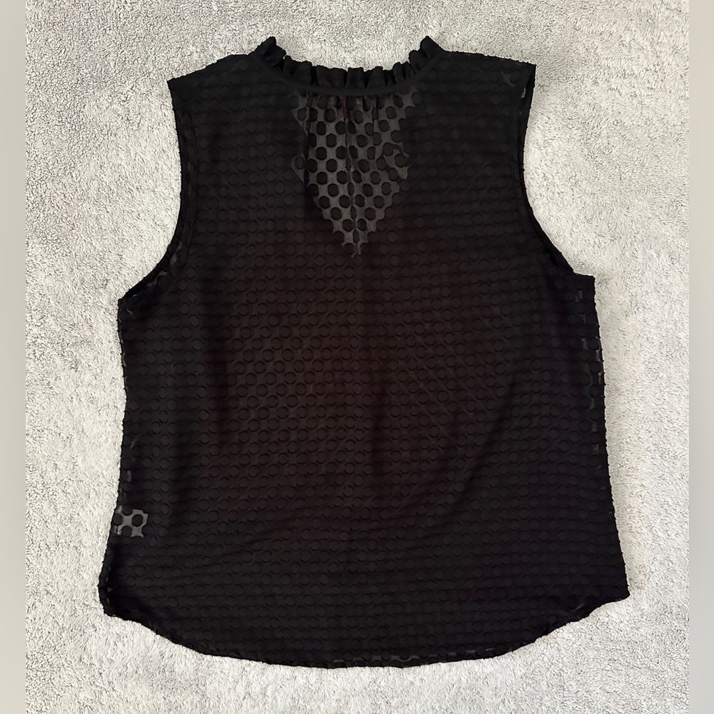 ModCloth Size XL Black Sheer Sleeveless Top